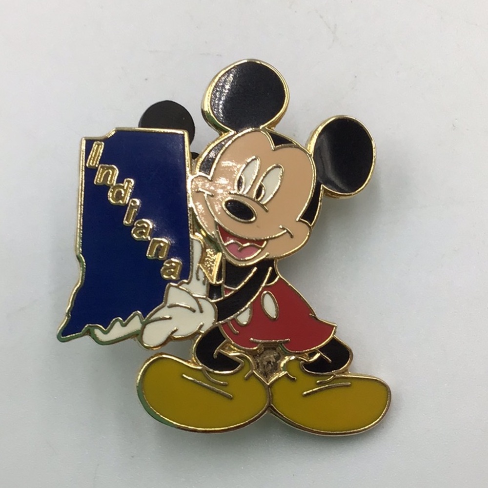 Disney Pin Mickey Mouse 2002 12 Months of Magic DS State Shape Indiana